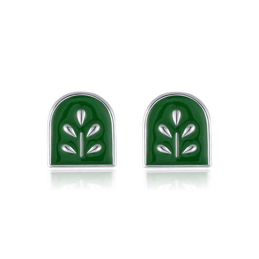 Planderful Everyday Genie Earrings – Elegant Sterling Silver Plant Design