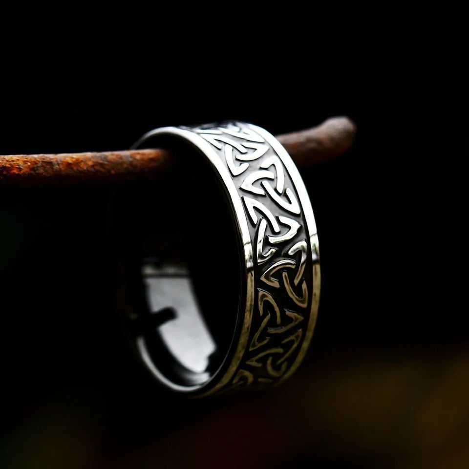 Vintage Viking Stainless Steel Men's Ring