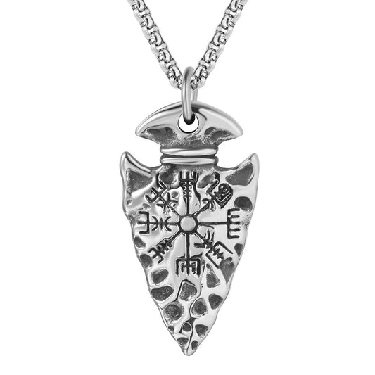 Planderful Viking Shield Pendant Titanium Steel Jewelry For Men And Unisex Bold Protection Statement