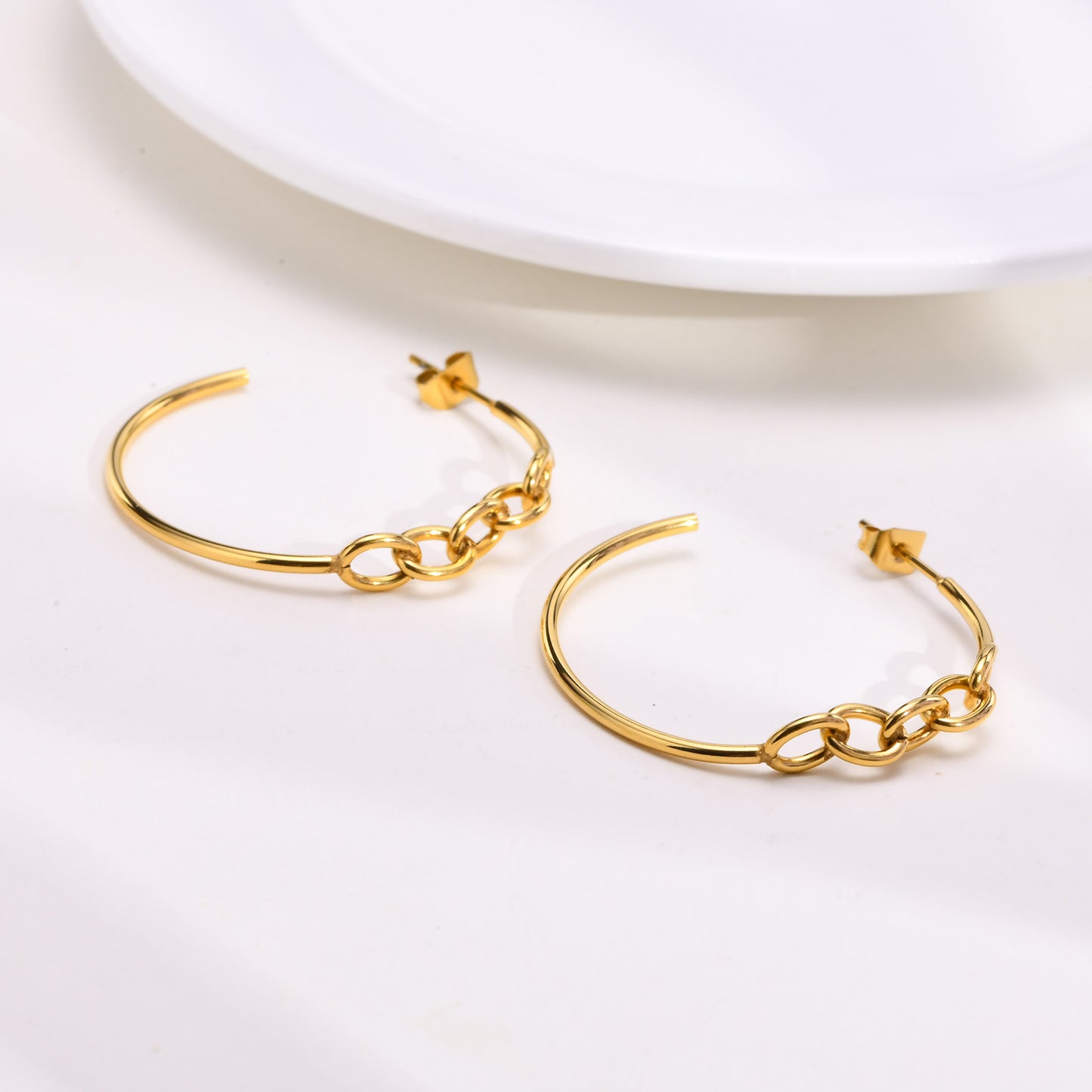 Simple Personalized Earrings Gold Women's Fashion Jewelry