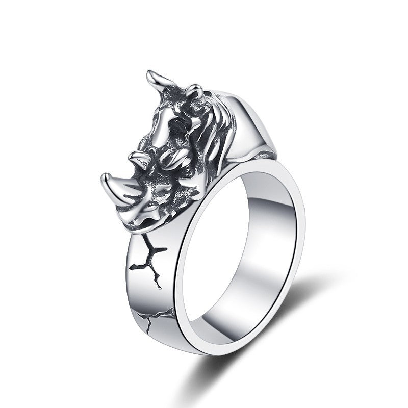 Steel Ring – Statement Self Defense Ring For Men With Rhino Hidden Weapon Design