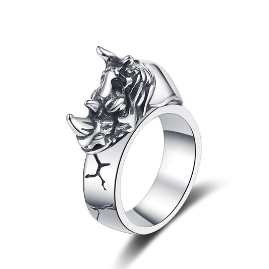 Steel Ring – Statement Self Defense Ring For Men With Rhino Hidden Weapon Design