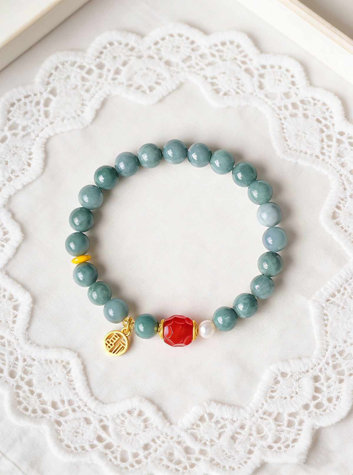 Freshwater Pearl Agate Jade Bracelet