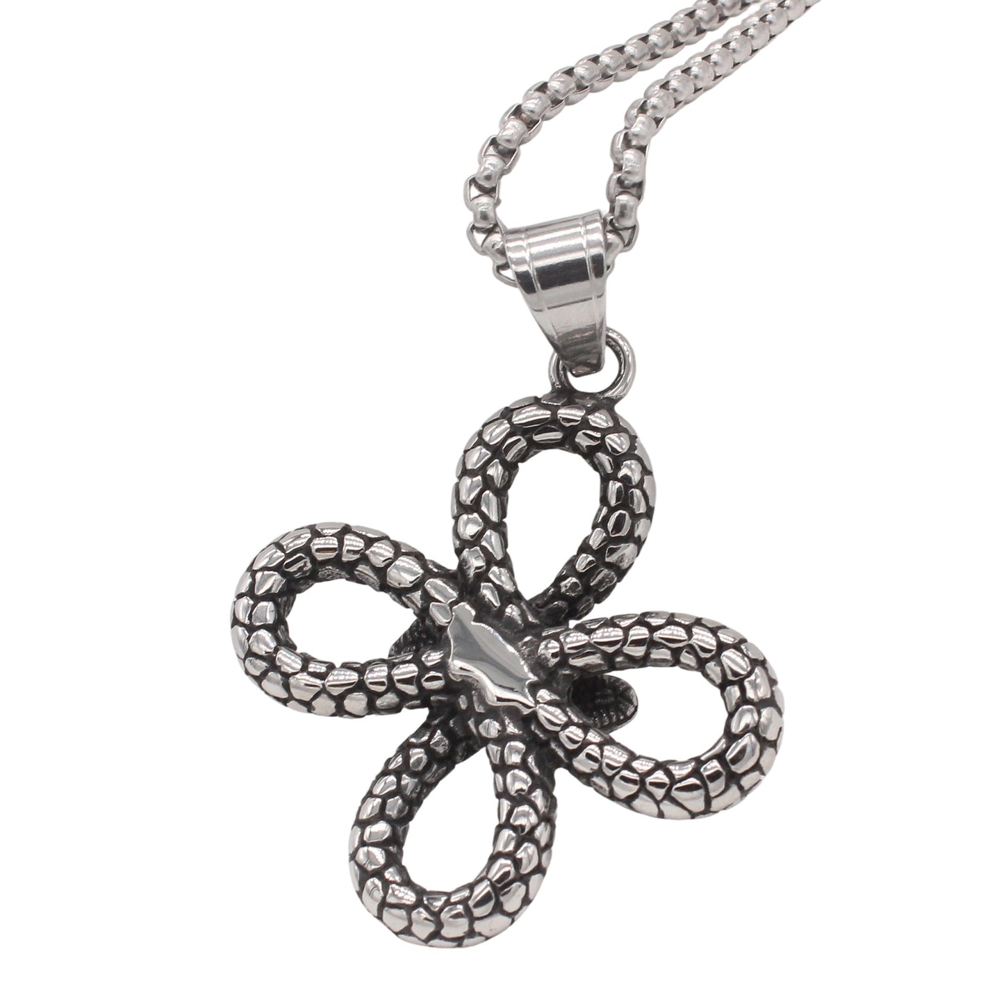 Planderful Jewelry Snake Pendant Titanium Steel For Men