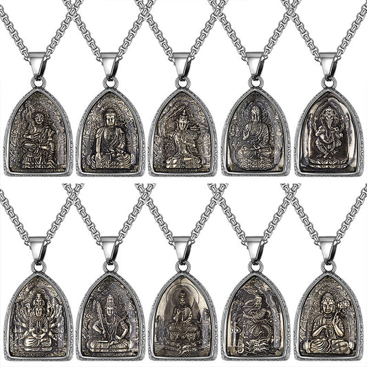 Stainless Steel Necklace – Vintage Zodiac Pendant