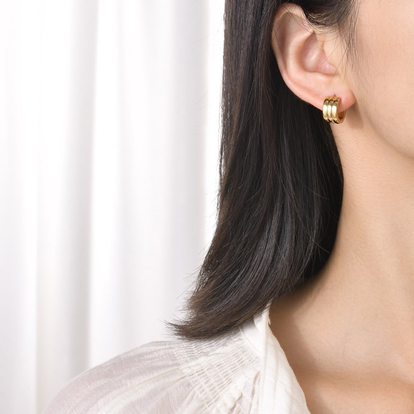 Ins Style European And American Earrings Titanium Steel 18K Gold Fashion Jewelry