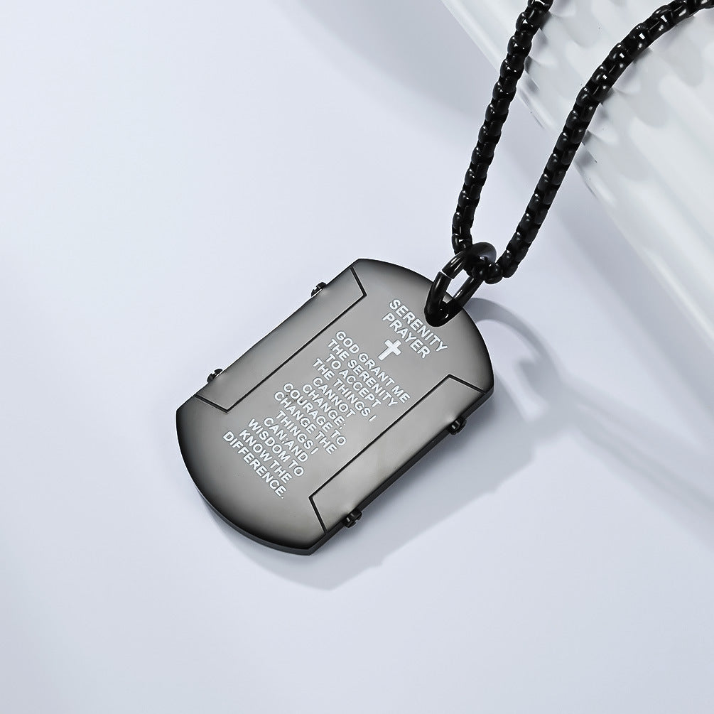 Steel Necklace - Elegant Mens Street Style Pendant Planderful Everyday Genie Collection