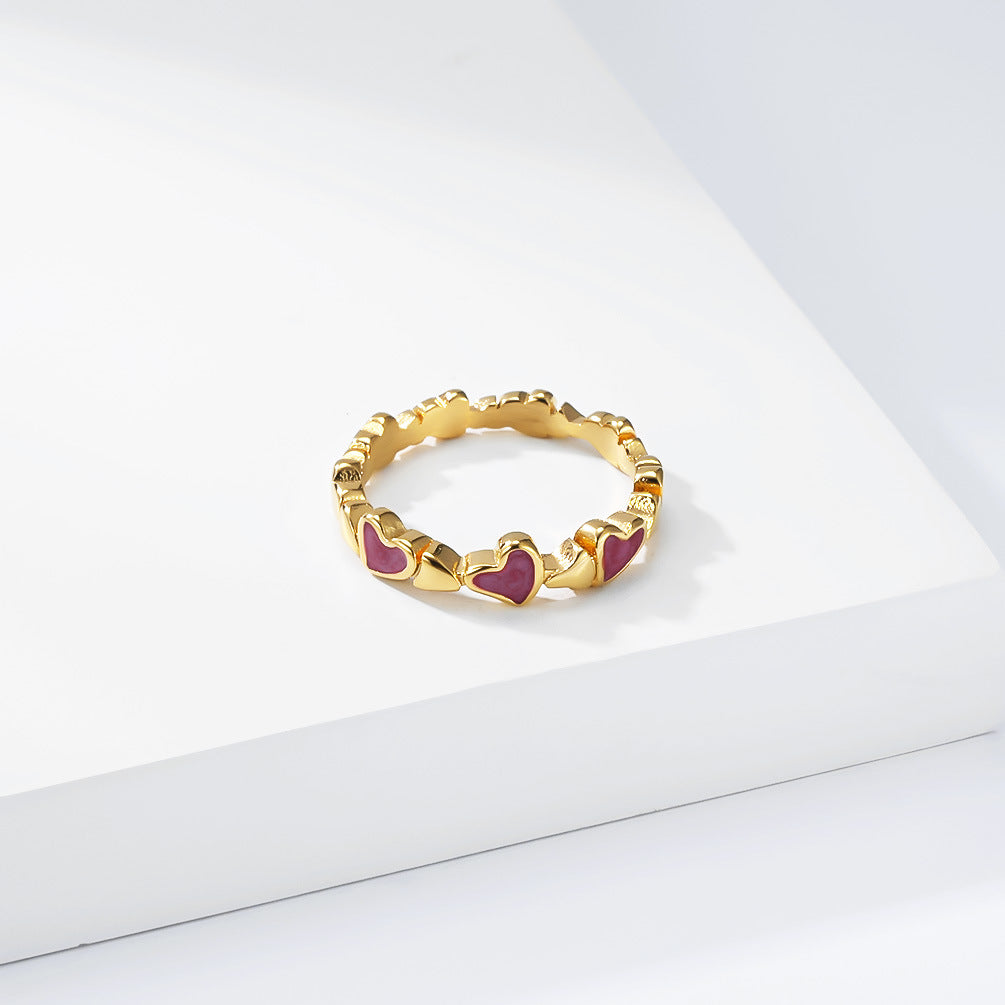 Steel Ring – Elegant Heart-Shaped Drop For Women