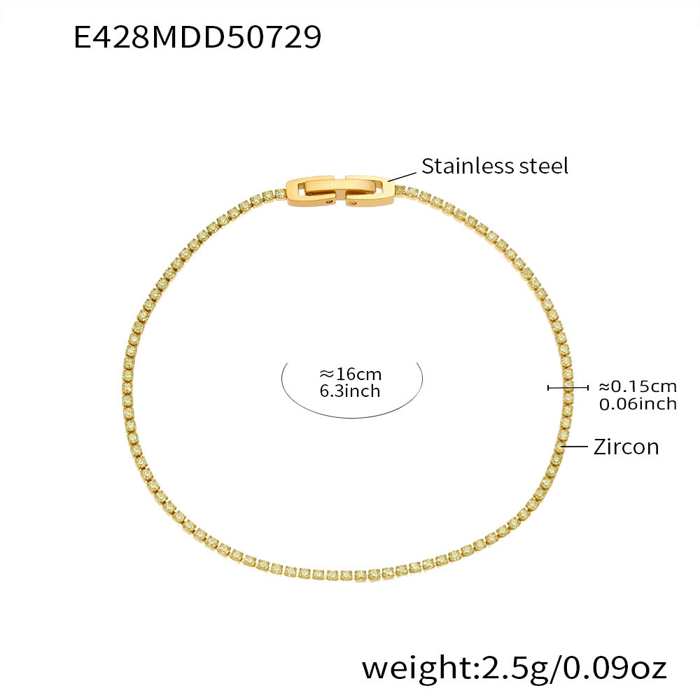 Planderful Zircon Bracelet 18K Gold Plated Jewelry For Women
