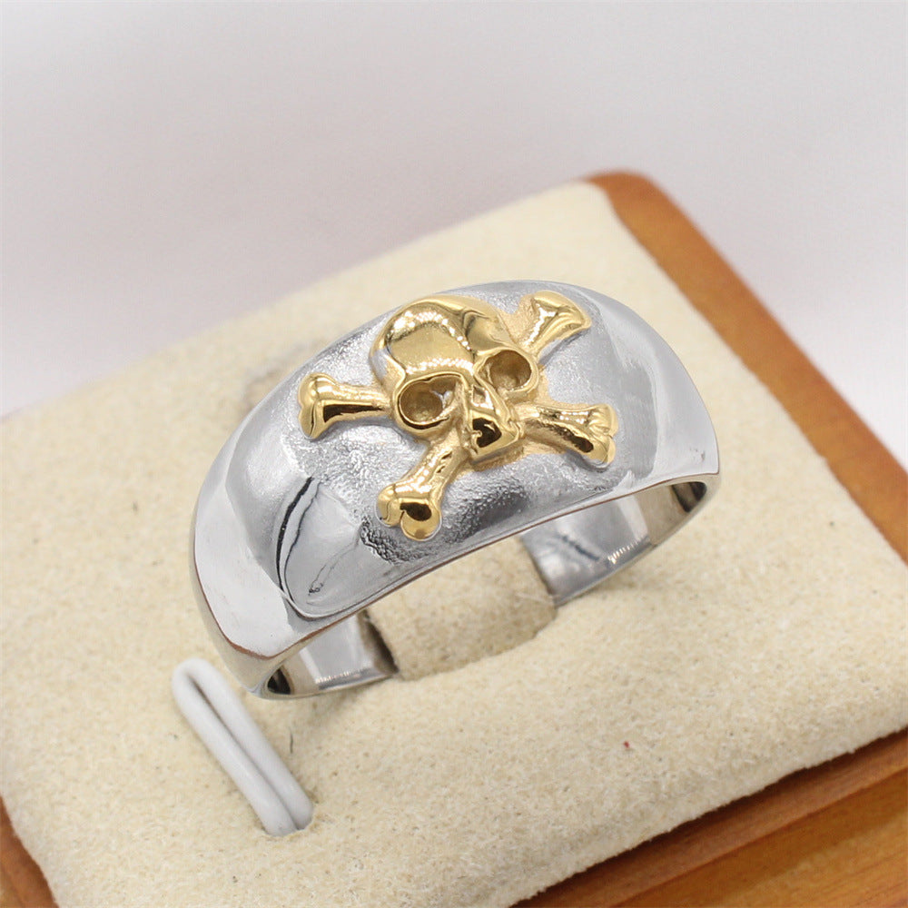 Planderful Titanium Skull Ring For Men And Women Bold Unisex Retro Style Jewelry With Durable Protection