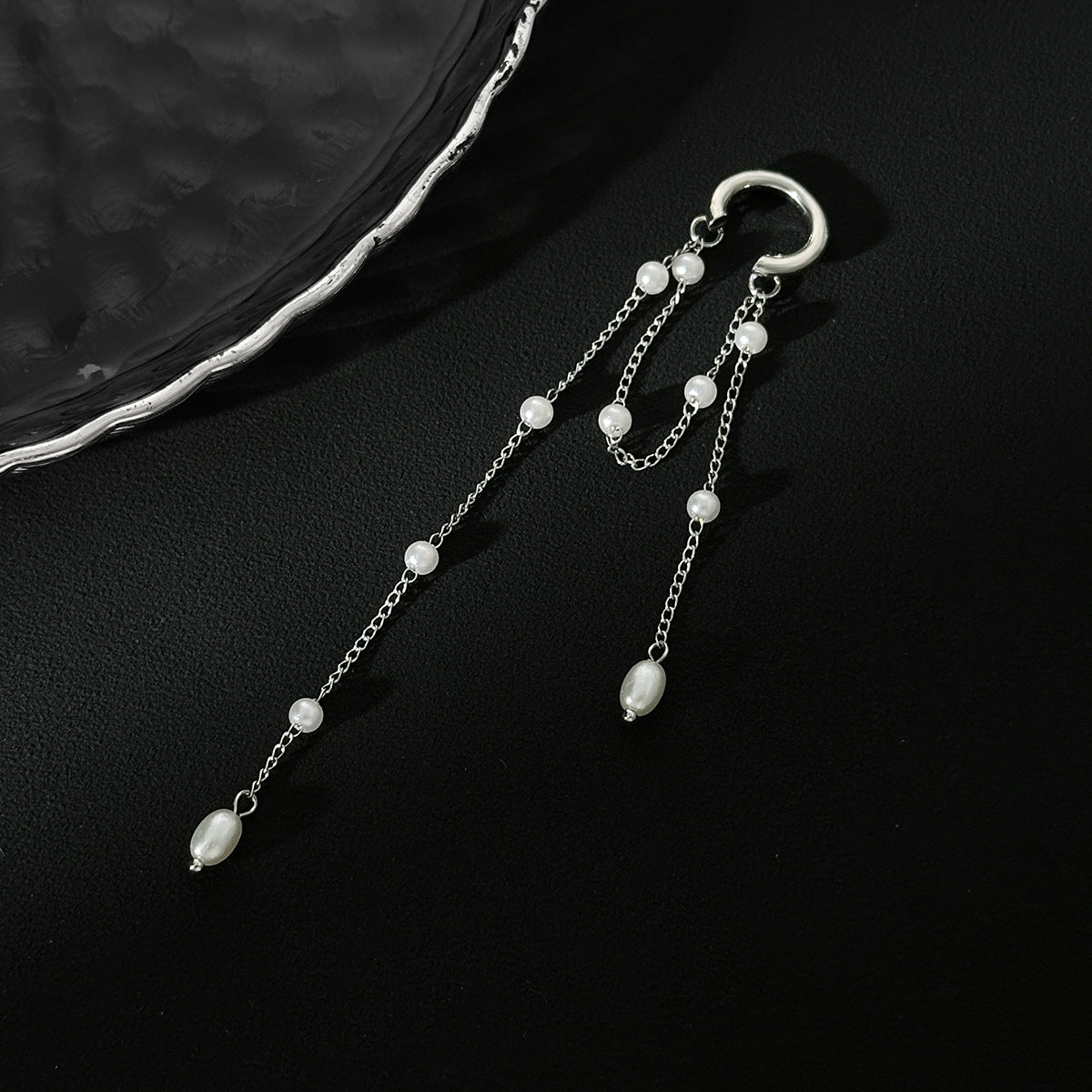 Planderful Clip On Pearl Earrings Vienna Verve For Non Pierced Ears Elegant Fringed Statement Jewelry