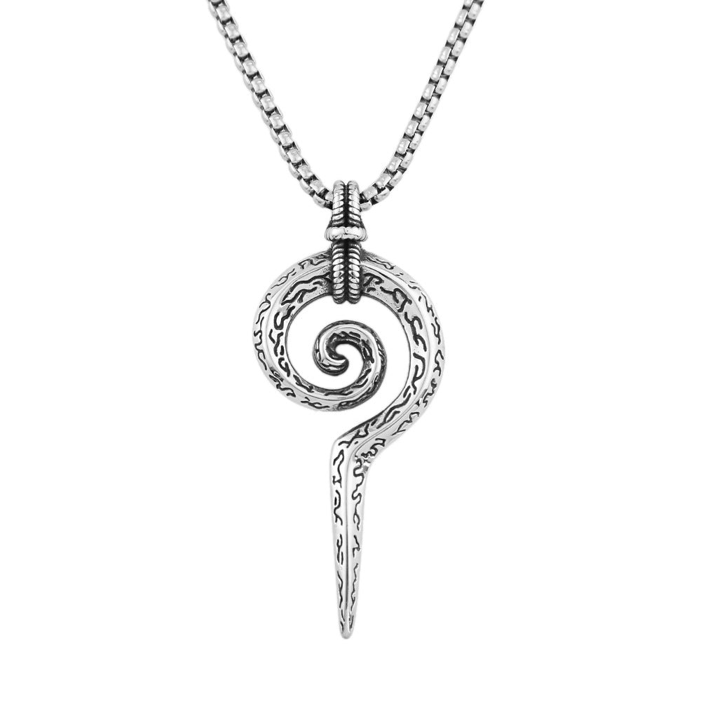 Stylish Titanium Steel Snake Scepter Necklace for Men