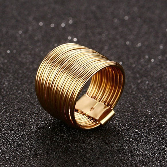 Spot Wholesale Direct Supply Korean Electroplated Gold Ring