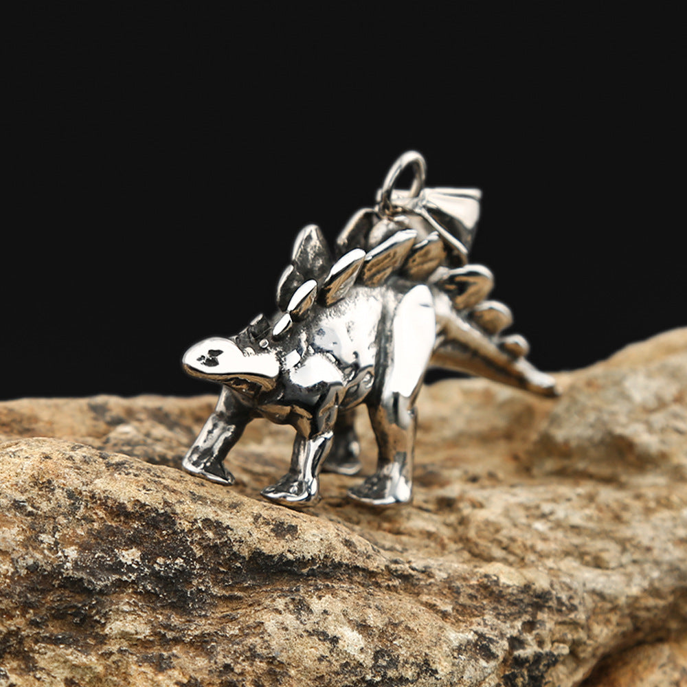 New Fashion Titanium Steel Dinosaur Pendant Necklace for Men