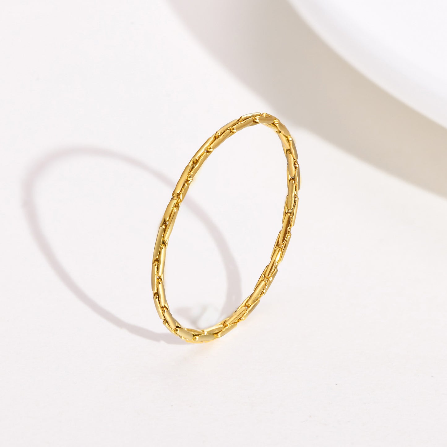 Women's Ring Plain Ring Stainless Steel Thin Gold Tail Ring