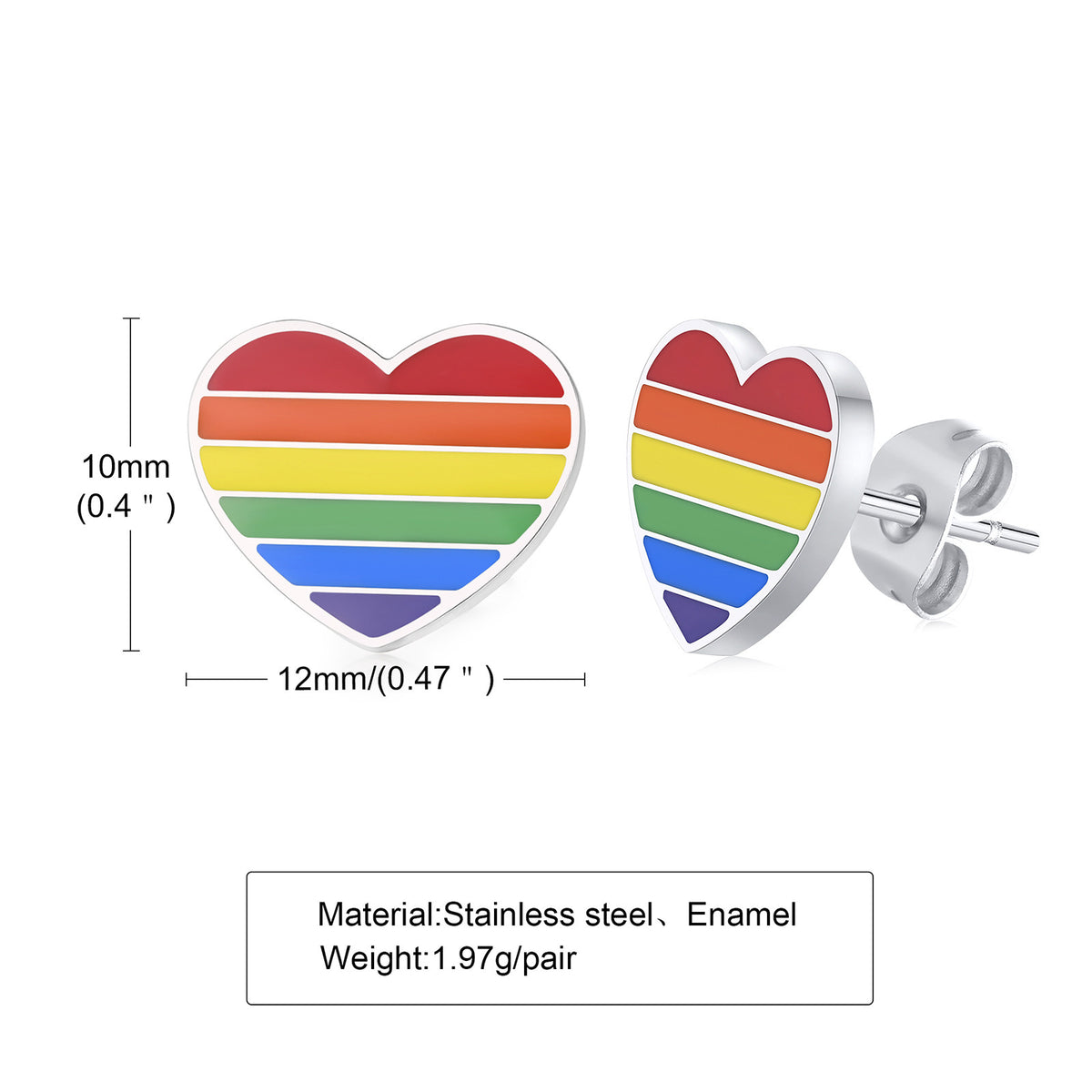 Heart Earrings — Small or Large Pair