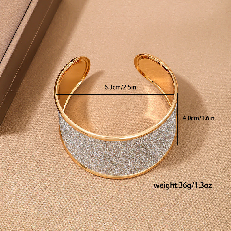 European Punk Metal Matte Texture Ring Bracelet - Vienna Verve Collection