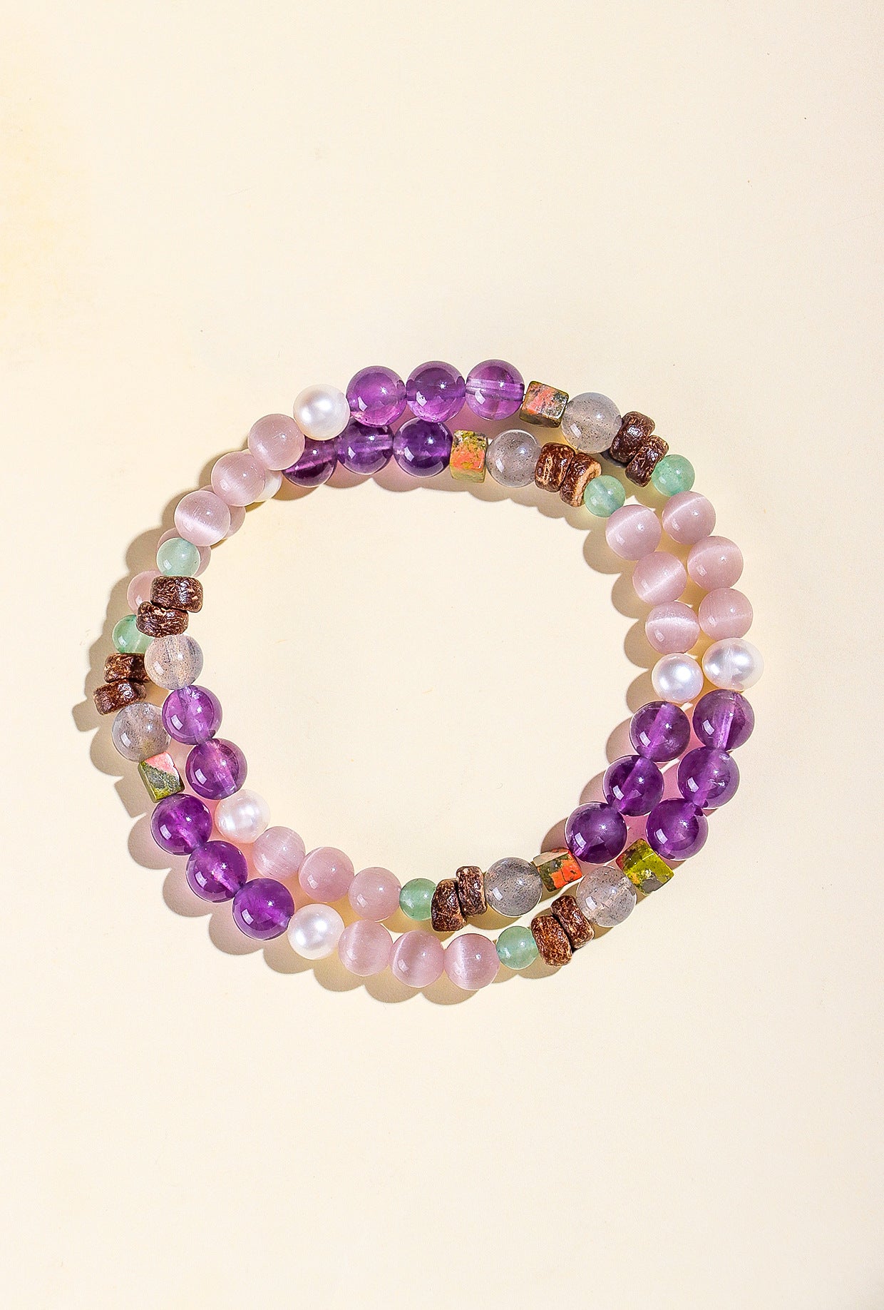 Planderful Fortune's Favor Bracelet – Elegant Freshwater Pearl and Amethyst Design