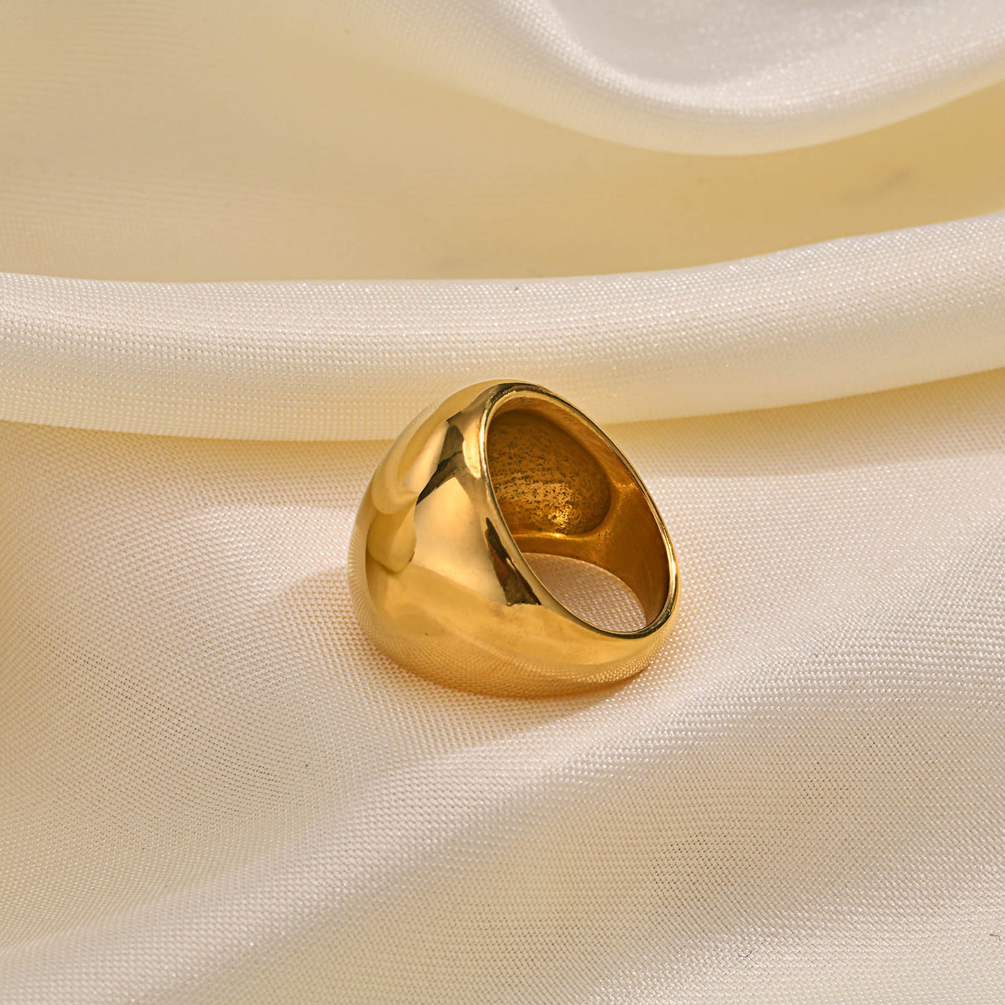 European And American Accessories Gold Female Ring Curved
