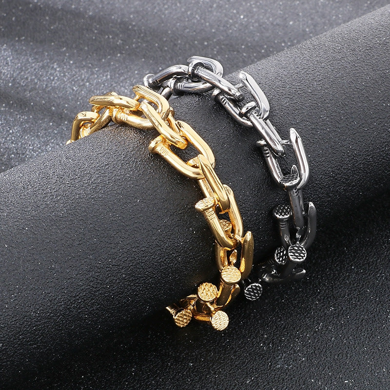 Nail Bracelet For Men Punk Style Planderful Everyday Genie