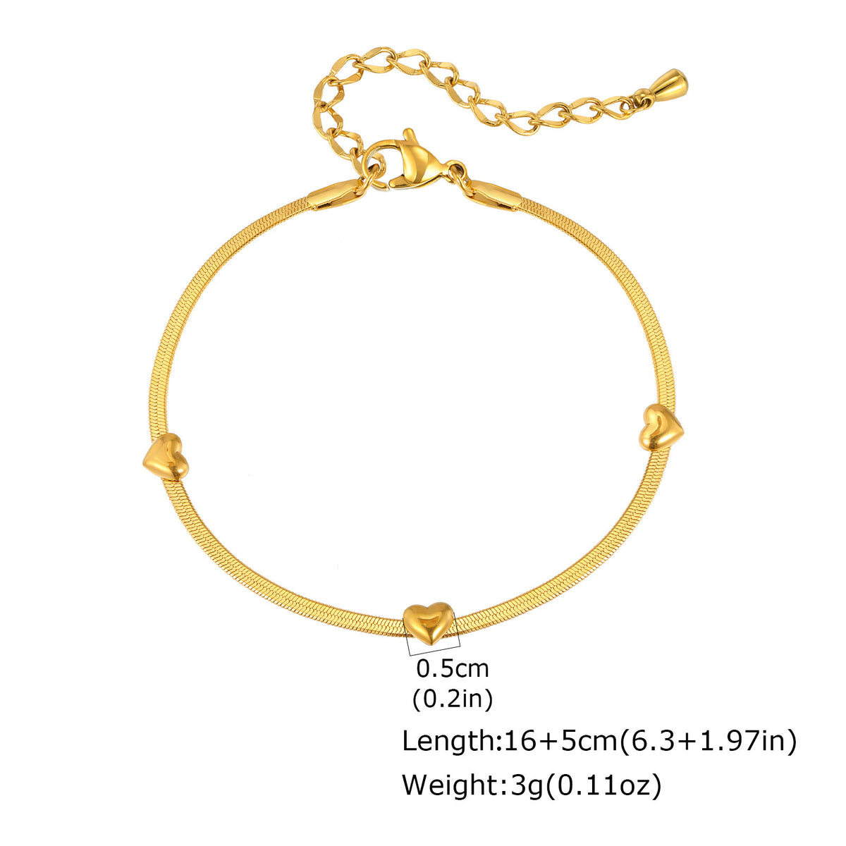 Cross Flower Gold-Plated Stainless Steel Bracelet for Women