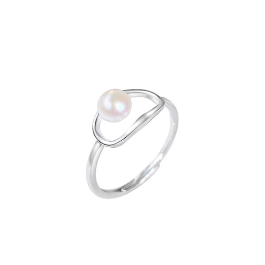 Pearl Cat S925 Sterling Silver Ring