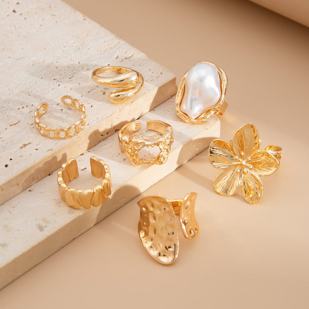 Planderful Vienna Verve Ring Set – Elegant Micro-Inlaid Design