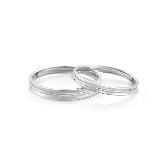 Planderful Everyday Genie – S925 Sterling Silver Couple Rings for Men and Women Simple Light Luxury