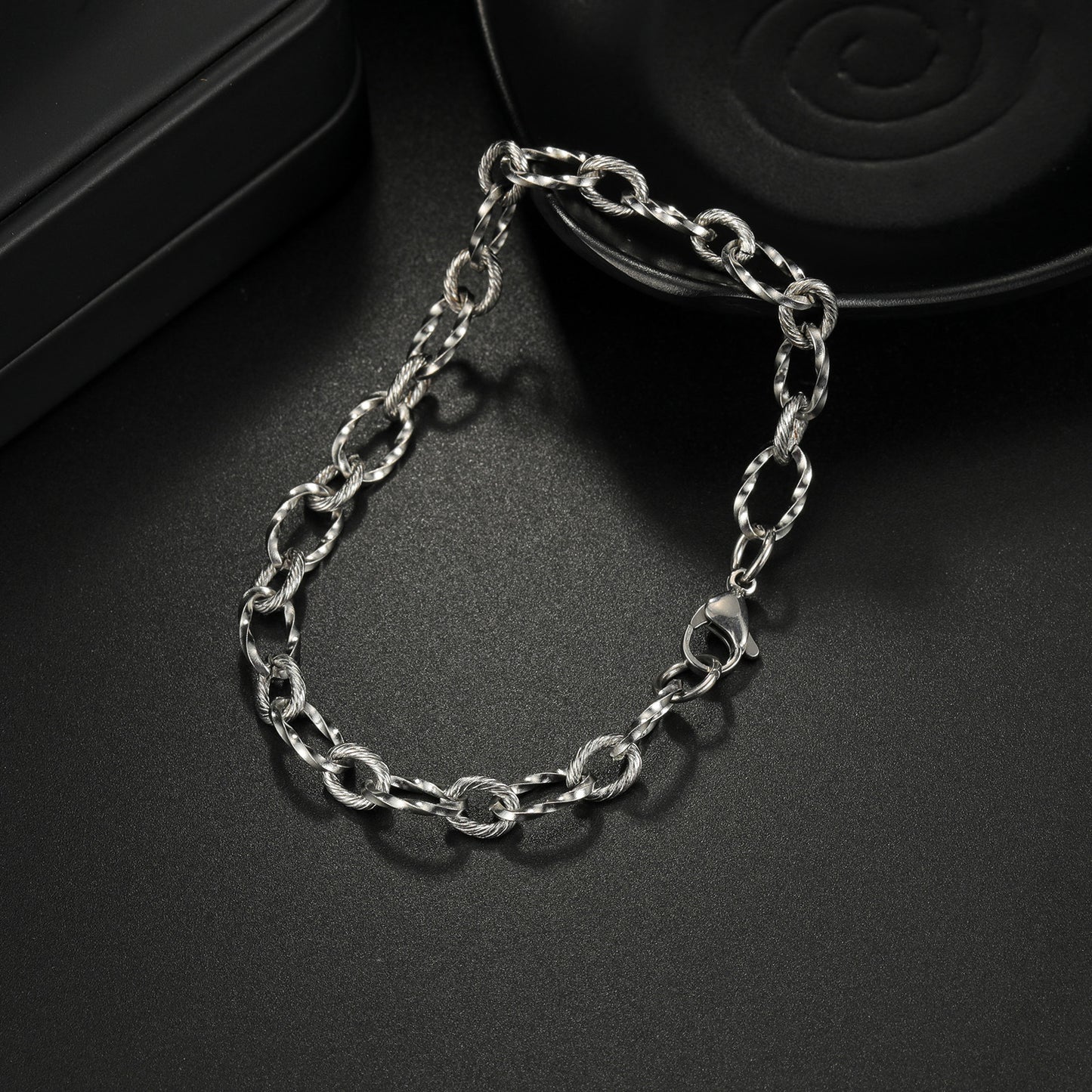 Planderful Everyday Genie Stainless Steel Twist Chain Bracelet For Couples Unisex Protection Gift