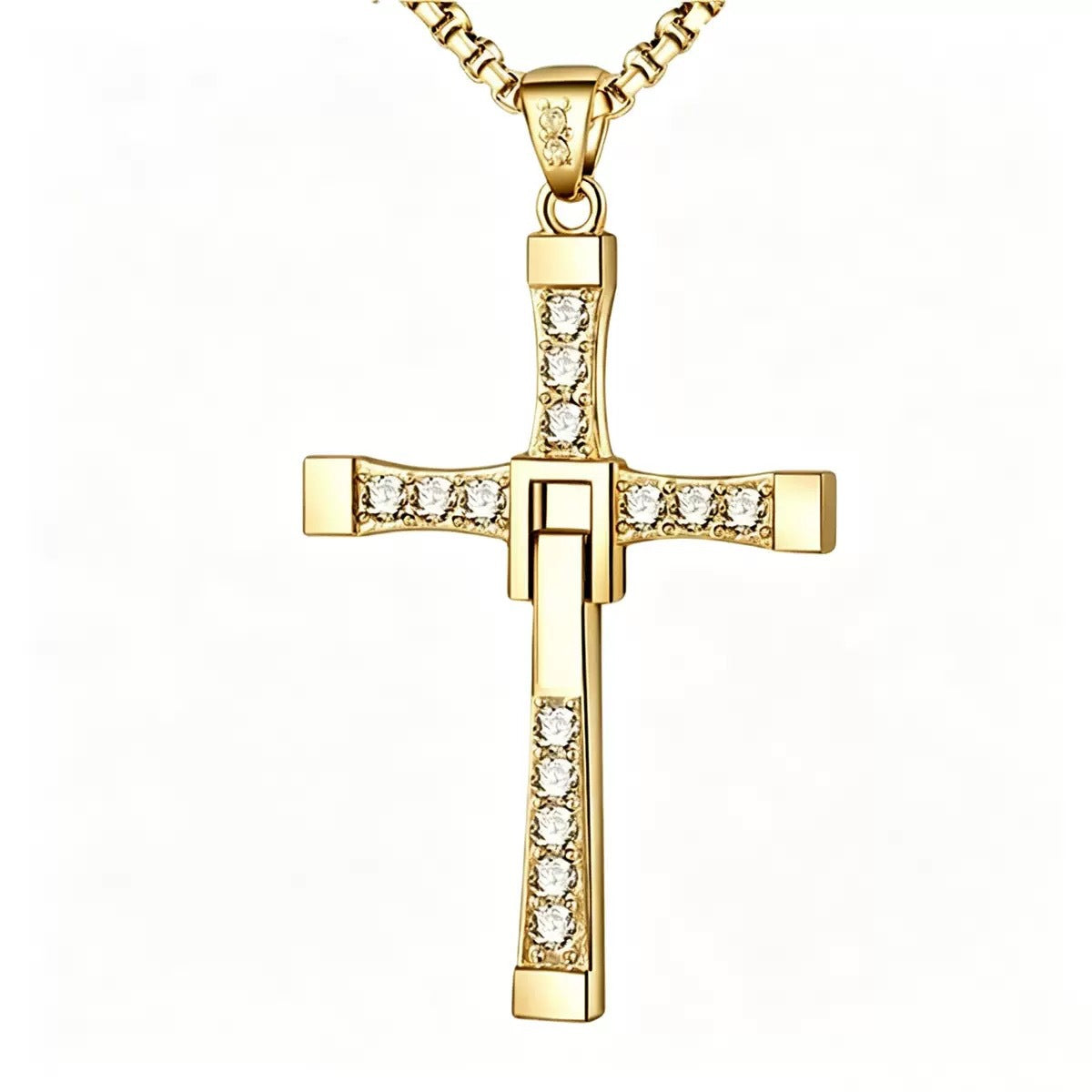 Cross Speed Stainless Steel Men's Pendant Necklace