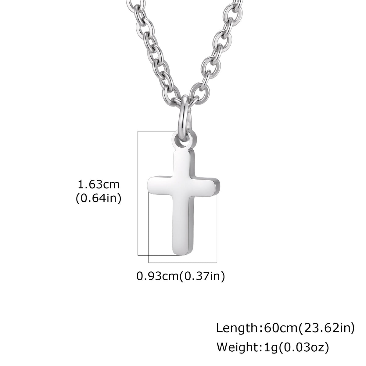 Stainless Steel Minimalist Cross Necklace – Low-Key & Restrained – A Must For Commuting