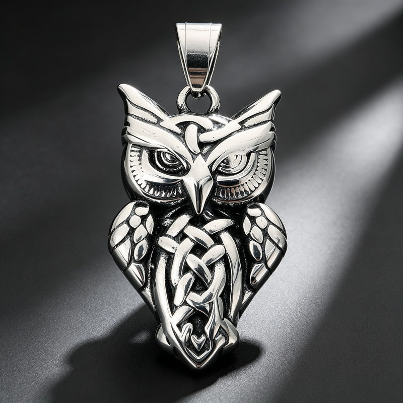 Giant Wolf Fenriel Screams Mask Pendant Three-Dimensional Two-Color Tiger Head Stainless Steel Necklace