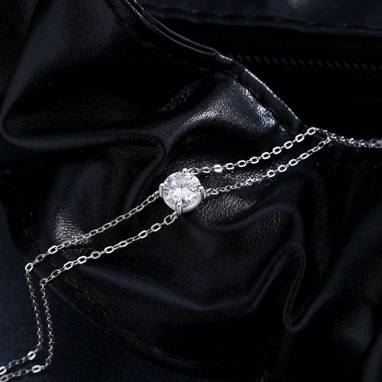 Planderful Moissanite Sparkling Bracelet – Stunning Double Layer Design