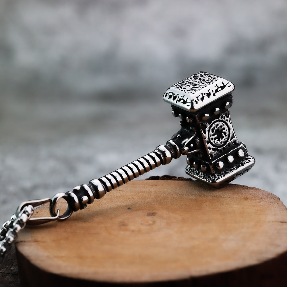 Domineering Solid Thor's Hammer Viking Pendant Jewelry for Men