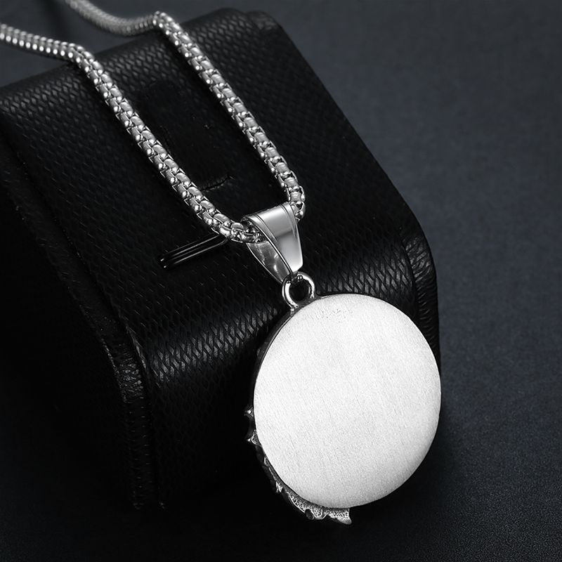 Steel Necklace – Vintage Viking Wolf Pendant For Men With Nordic Odin Design And Streetwear Edge