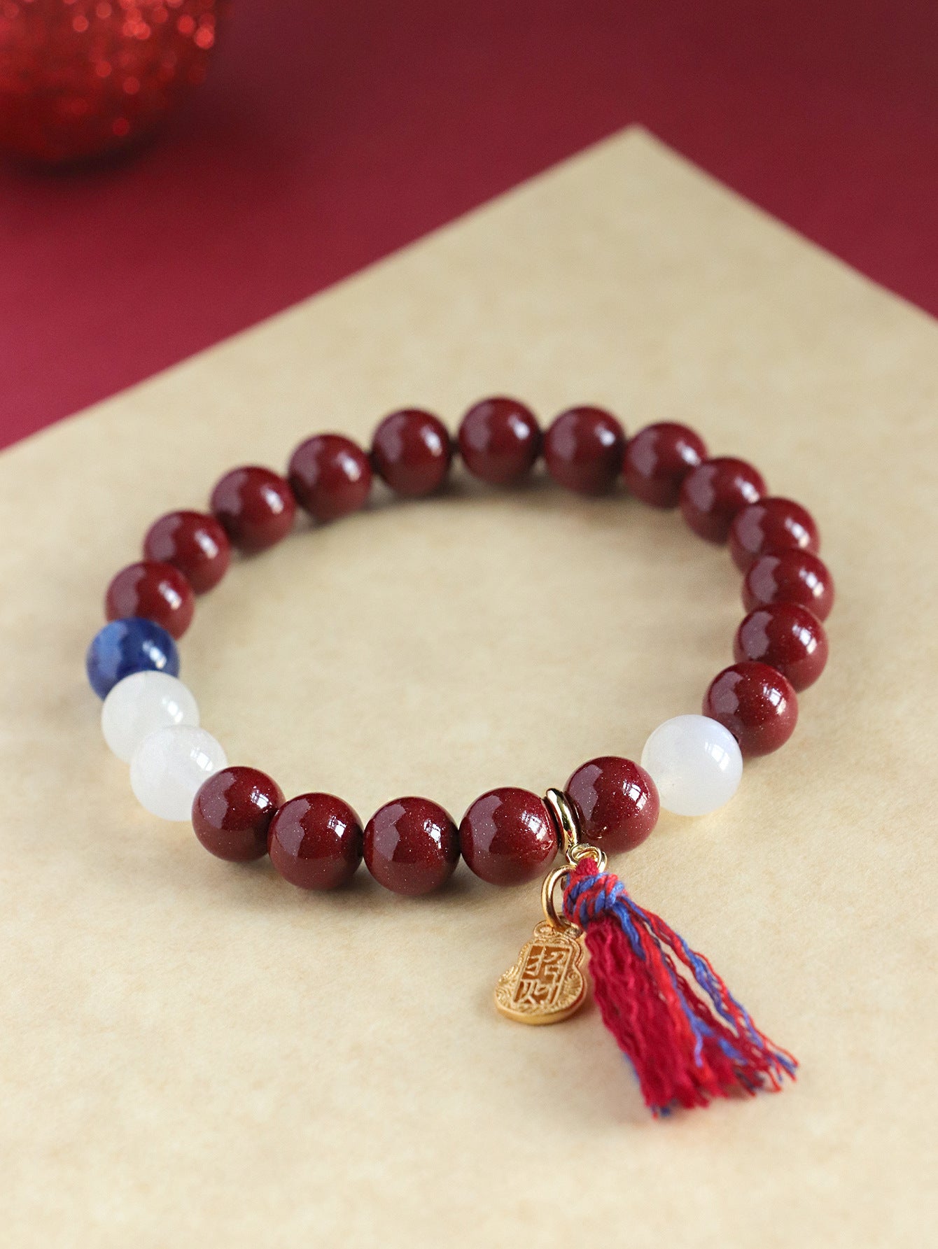 Planderful Fortune's Favor Bracelet – Retro Ethnic Style with Cinnabar Beads