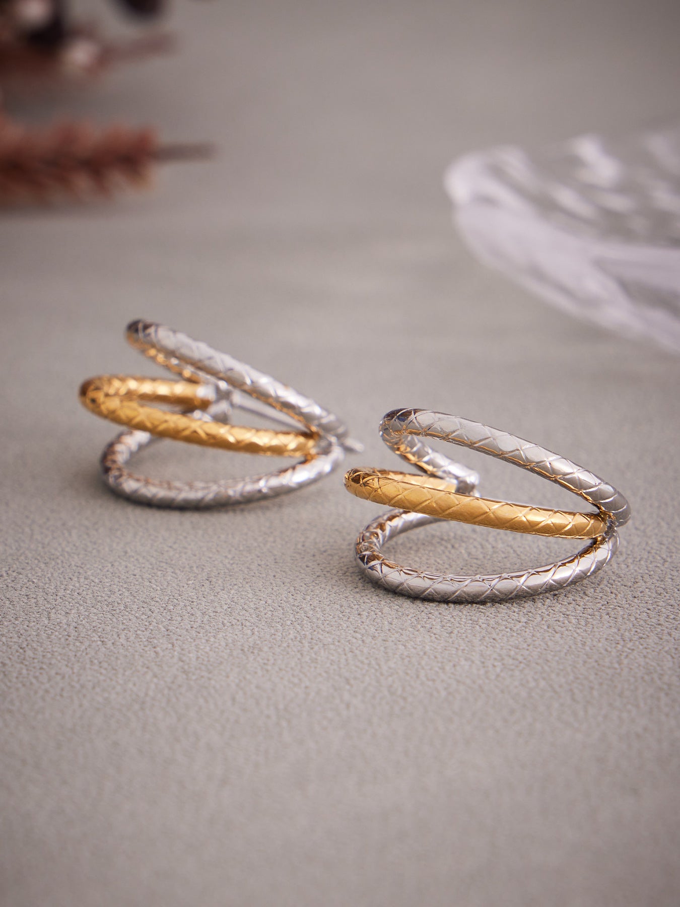 Planderful Everyday C Shaped Gold Plated Earrings