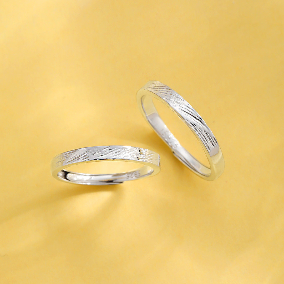 Planderful Everyday Genie – Textured Imprint Couple Ring for Girlfriend