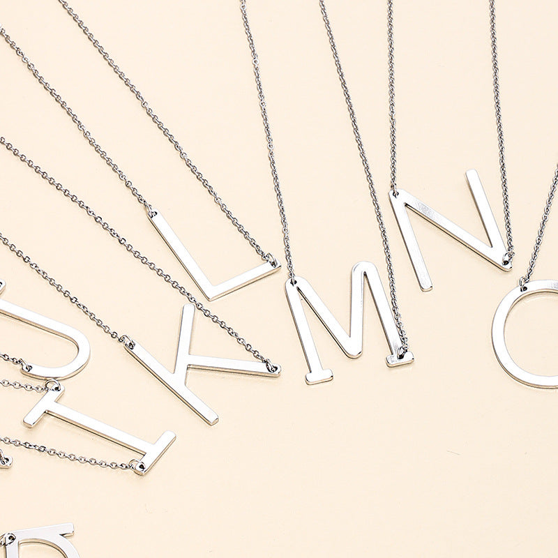 Metal Letter Pendant Necklace - Vienna Verve Collection