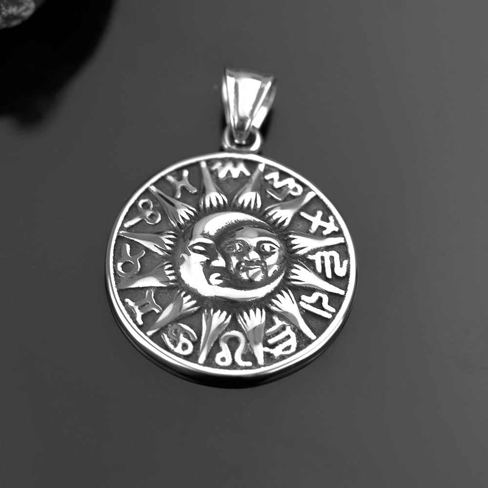 Vintage Stainless Steel Men's Pendant Necklace