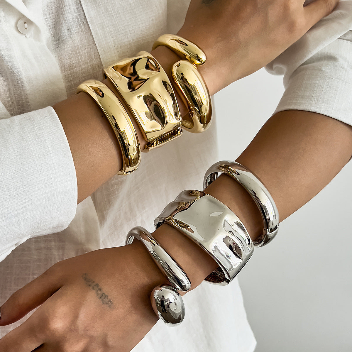 Water Drop Geometric Bracelet By Planderful Vienna Verve For Women Bold Retro Statement
