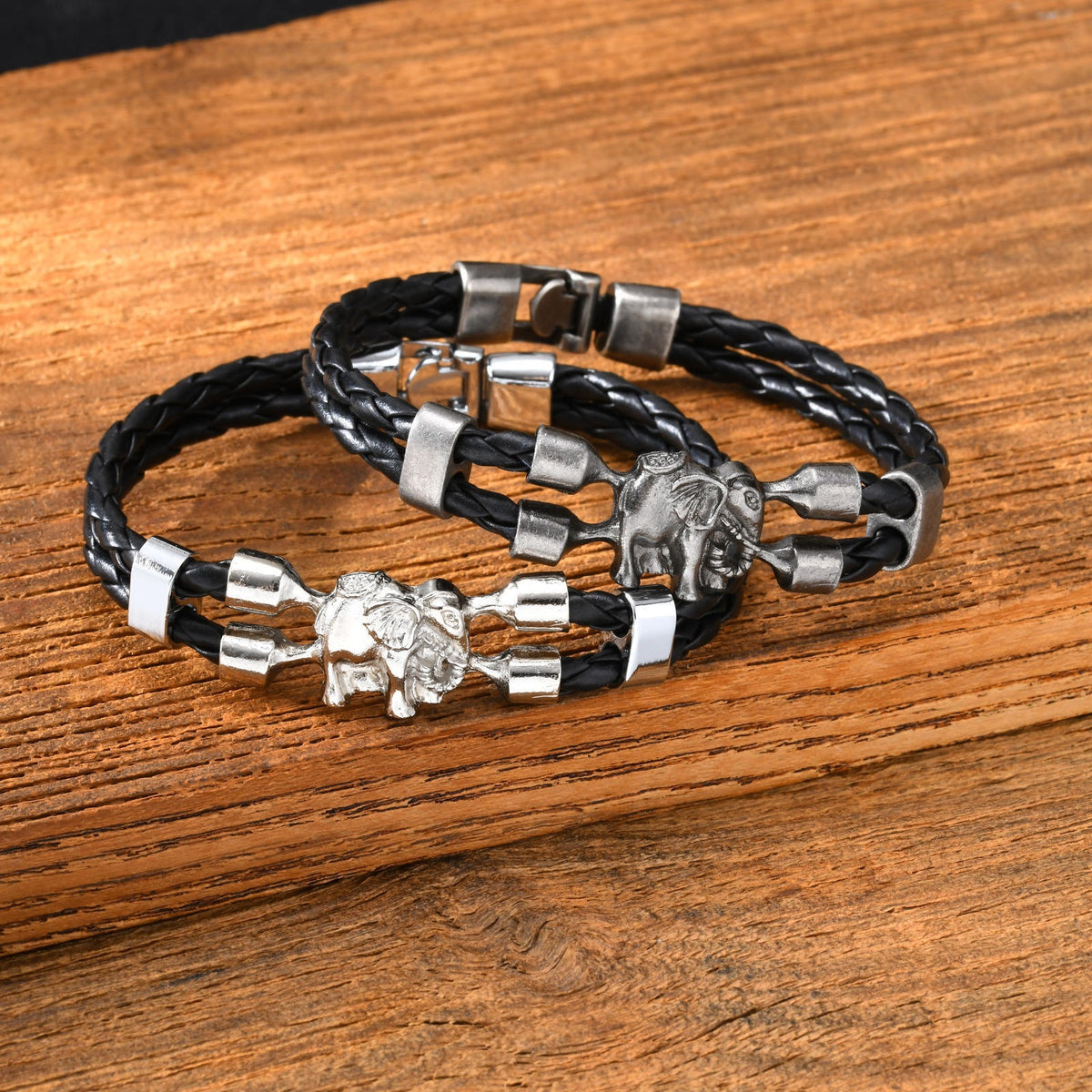 Braided Black Stainless Steel Bracelet