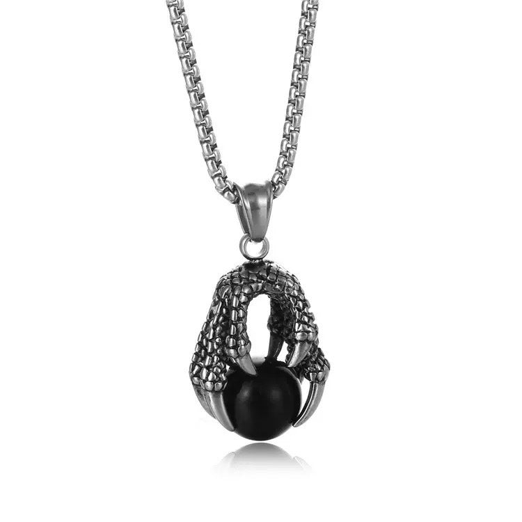 Stainless Steel Eagle Claw Pendant Necklace For Men By Planderful Stylish Hip Hop Fashion