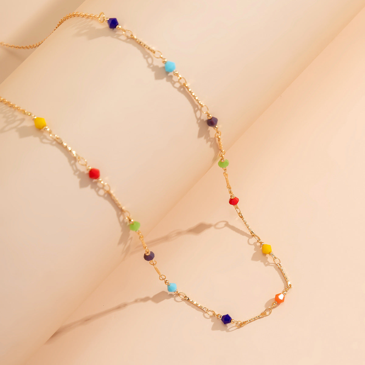Colorful Geometric Star Charm Waist Chain - Fashionable European and American Body Jewelry