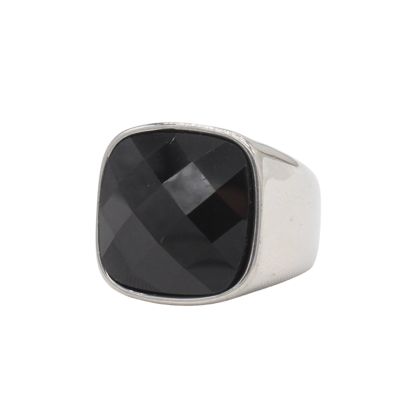 Planderful Everyday Genie – European and American Personalized Retro Gemstone Men's Titanium Steel Ring