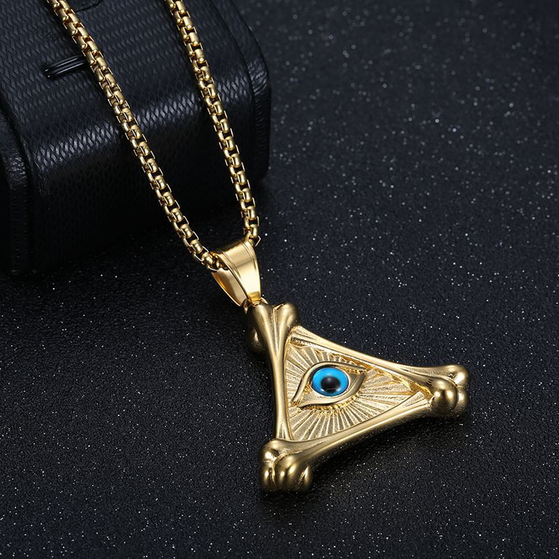 Gold-Plated Stainless Steel Necklace - Statement Punk