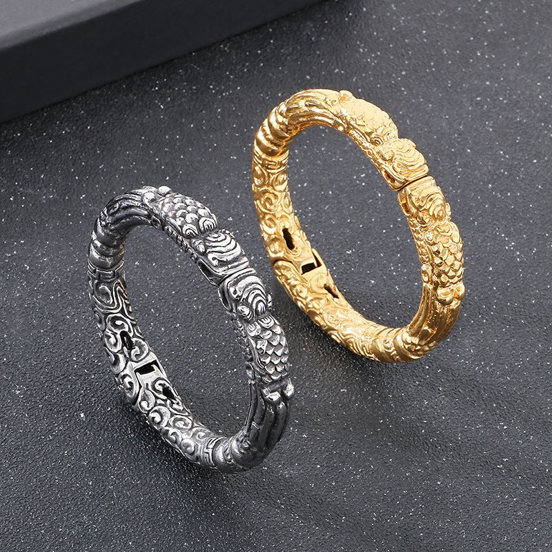 Planderful Pixiu Double Bracelet For Men Retro Lucky Style