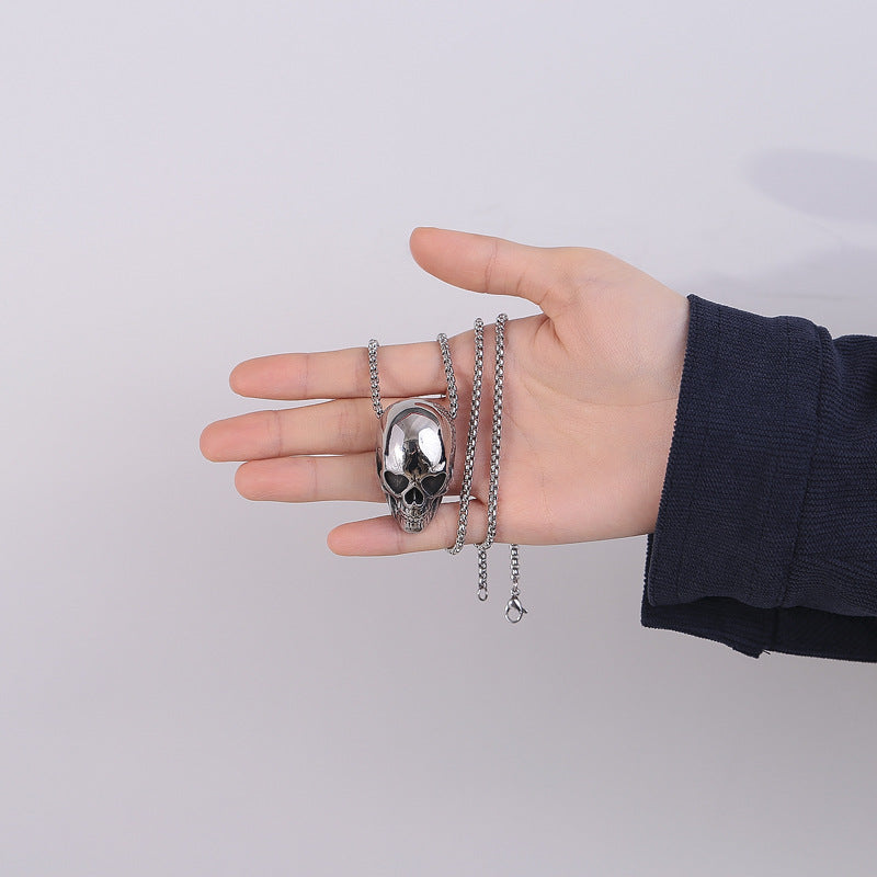 Titanium Steel Necklace – Statement Skull Punk