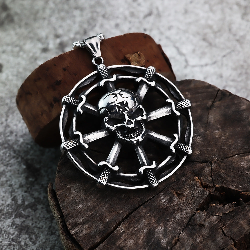 Cross-Border Nordic Viking Pendant Skull Rudder Jewelry