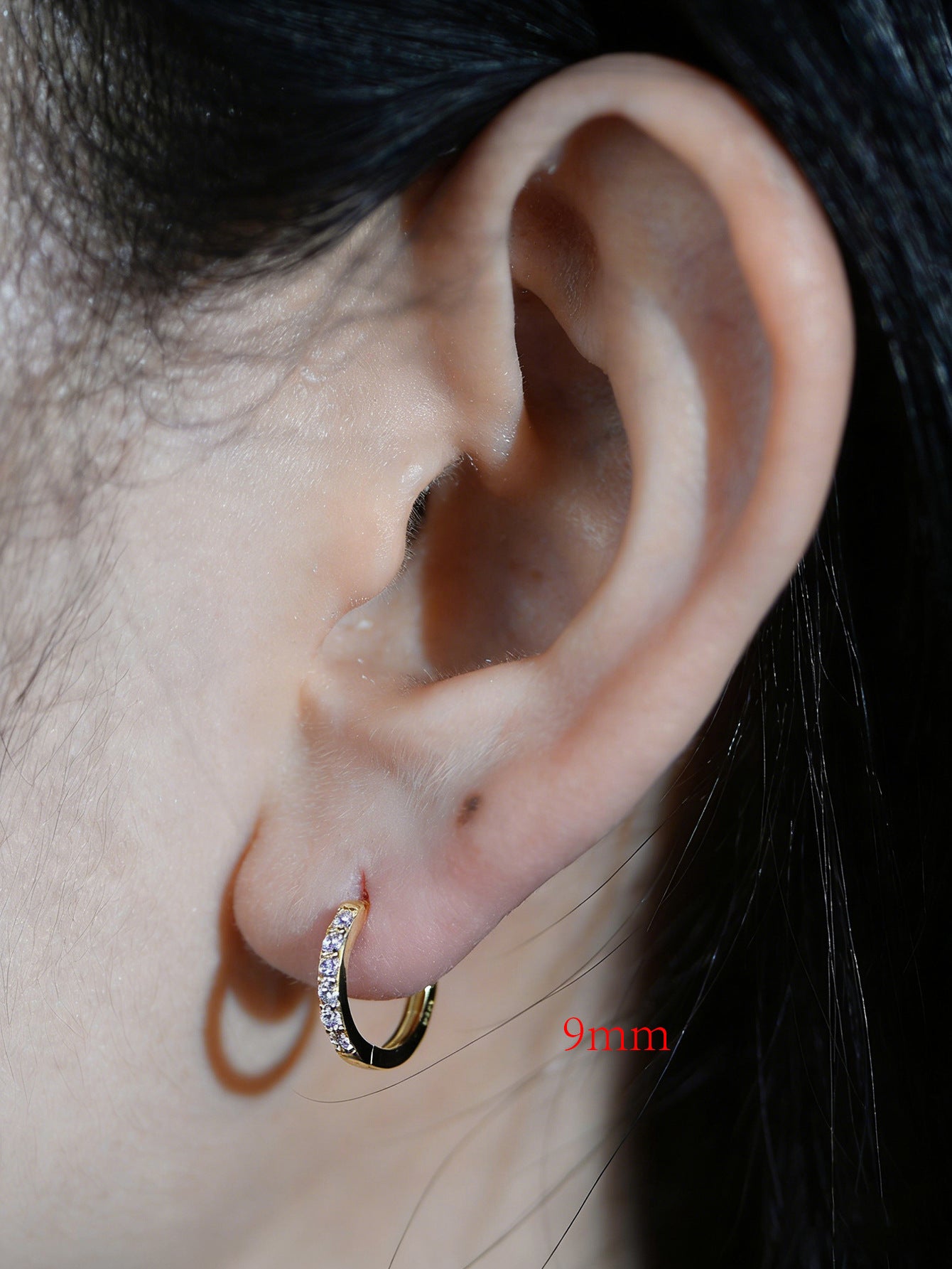 S925 Sterling Silver Ear Buckle Inlaid With Zircon Basic Round Ear Ring Earrings,